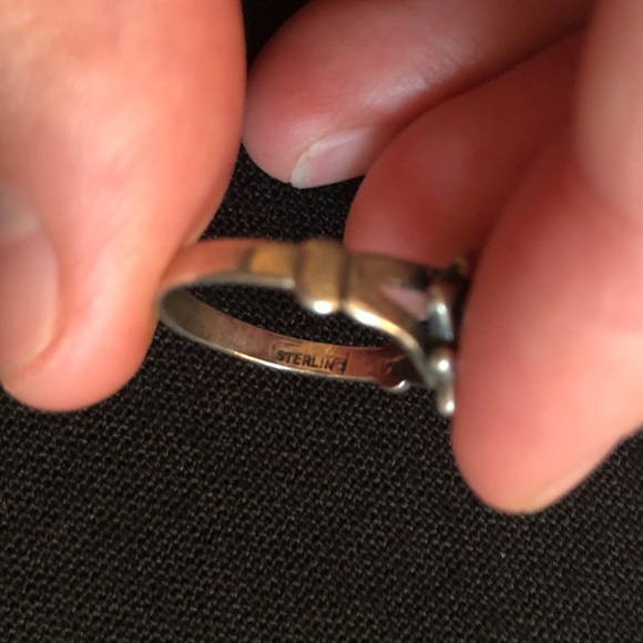 Sterling silver signed turquoise ring navajo western - Picture 6 of 9